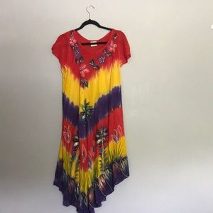 Tie-dyed boho dress